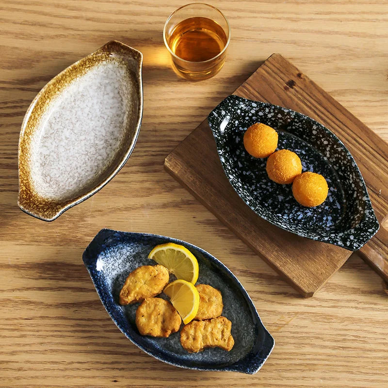 ÈLLO| Assiette à collation en céramique de style japonais