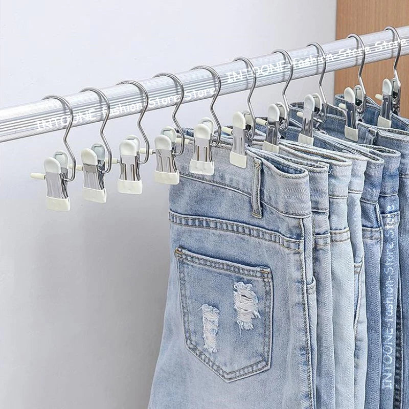 JANVI| 10 pinces à linge en acier inoxydable.