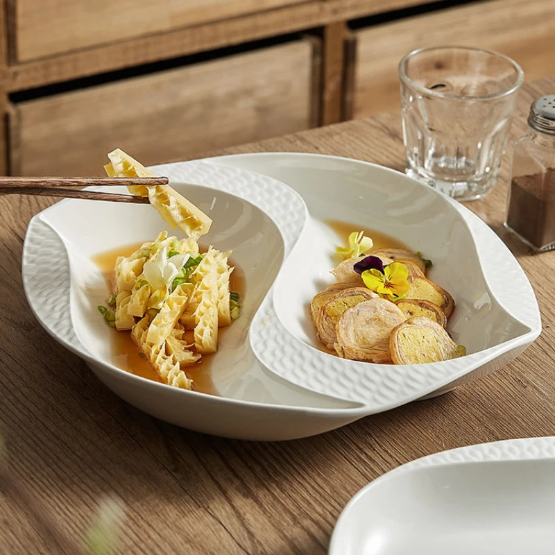 KANCUN| Assiette en céramique en forme de Yinyang