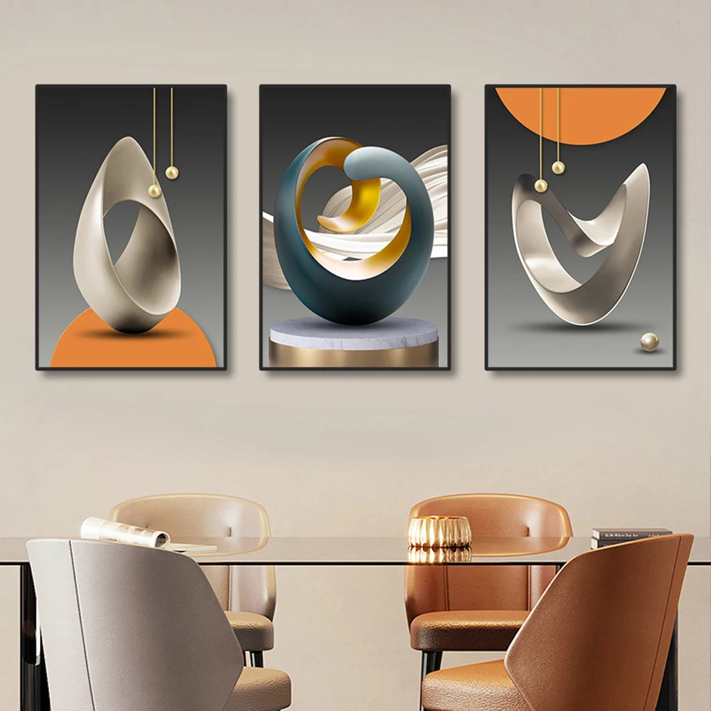 LOIDTYL| 3Pcs Abstract Wall Poster