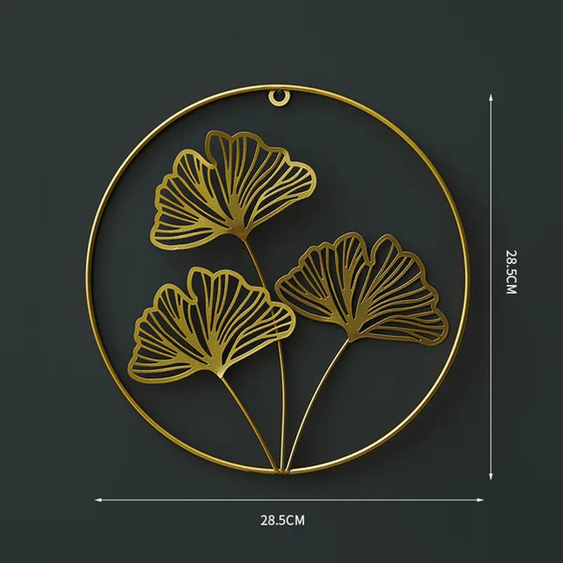 NORDVIC| Iron made Ginkgo Leaves Ornament 