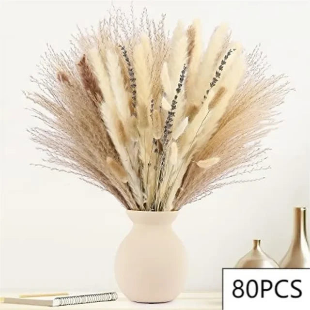 PRYOSP| 120Pcs Fluffy Pampas Grass