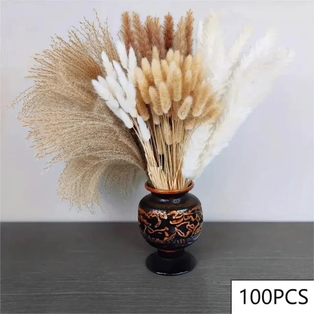PRYOSP| 120Pcs Fluffy Pampas Grass