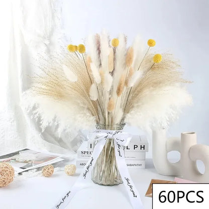PRYOSP| 120Pcs Fluffy Pampas Grass