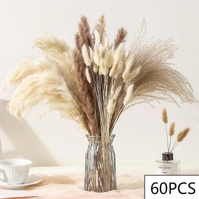 PRYOSP| 120Pcs Fluffy Pampas Grass