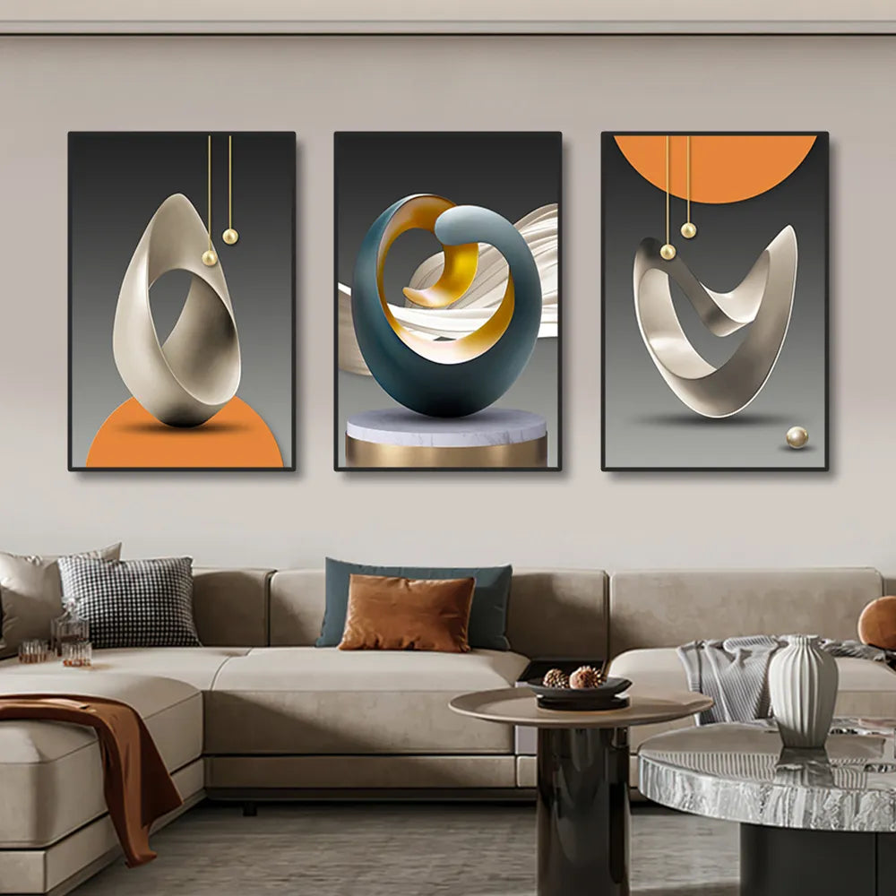 LOIDTYL| 3Pcs Abstract Wall Poster