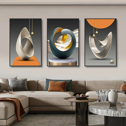 LOIDTYL| 3Pcs Abstract Wall Poster