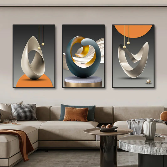 LOIDTYL| 3Pcs Abstract Wall Poster