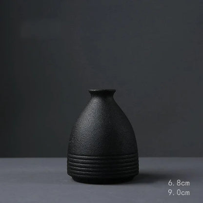 BABBO| Black Ceramic Small Vase 
