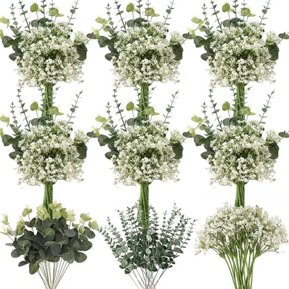 LYSSR| 30PCS Mixed Artificial Eucalyptus Flowers