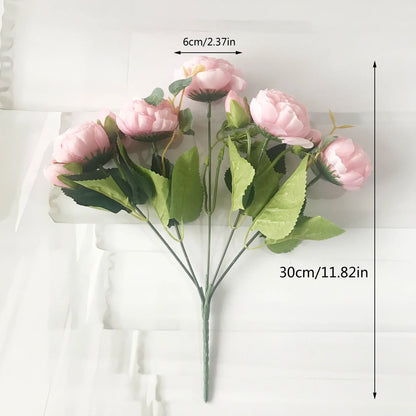 VYENNA| 30Cm  Artificial Peony Flower Bouquet