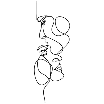 NORDVIC| Abstract Female Line Iron Wall Ornament 