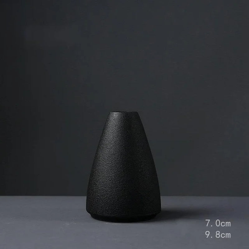 BABBO| Black Ceramic Small Vase 
