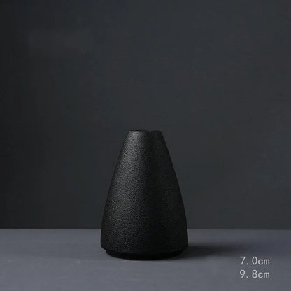 BABBO| Black Ceramic Small Vase 