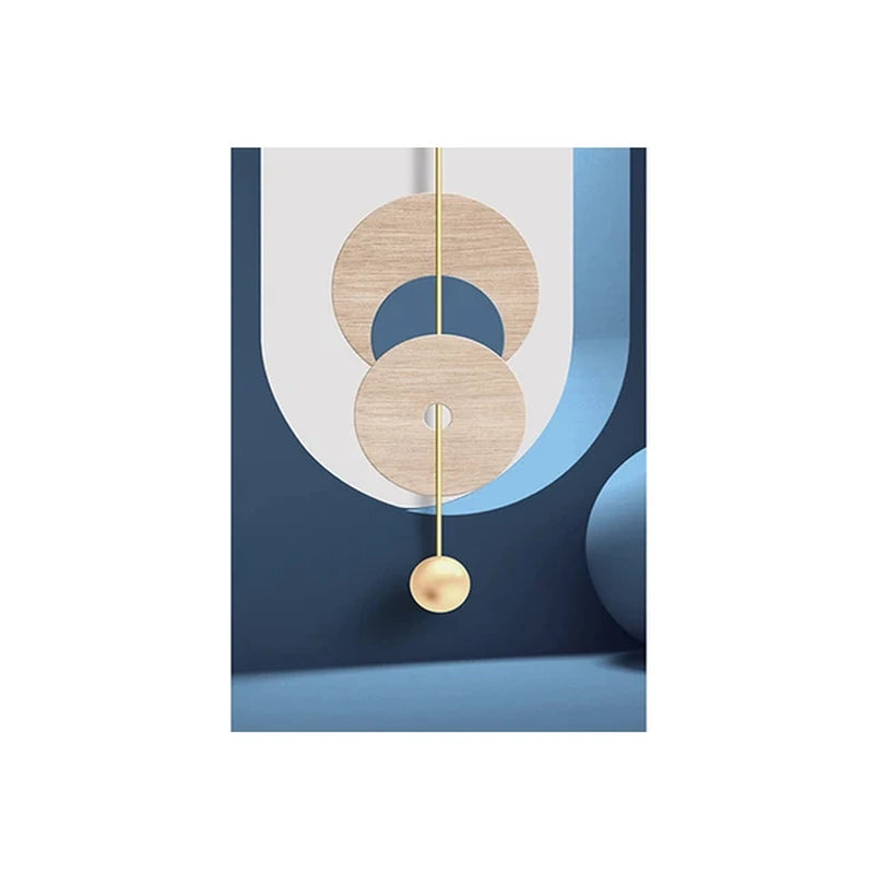 METYC| Abstract White&Blue Canvas Painting
