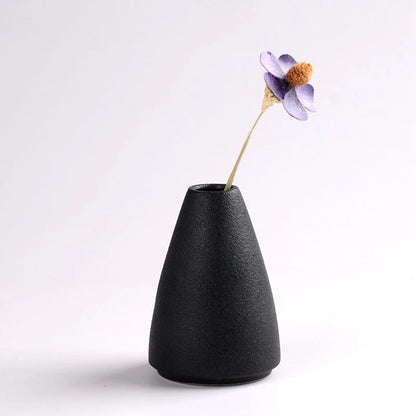 BABBO| Black Ceramic Small Vase 
