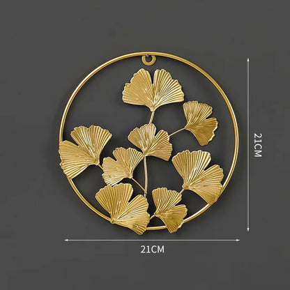NORDVIC| Iron made Ginkgo Leaves Ornament 
