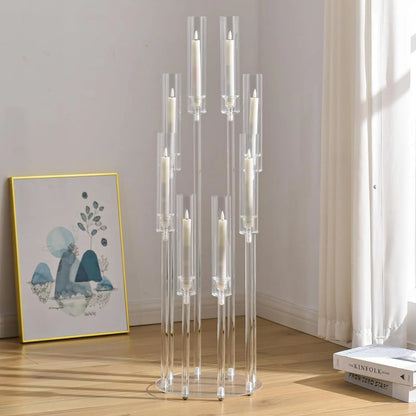 TINGRAIL| 8 Arms Clear Candlesticks Holder