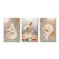 LOIDTYL|3Pcs Nordic Beige Geometry Canvas Painting 