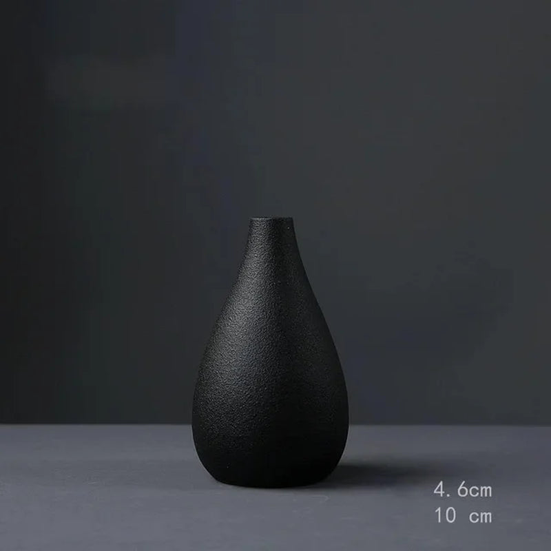 BABBO| Black Ceramic Small Vase 