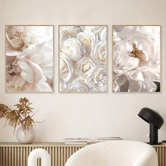 MEETIC| 3PCS Modern Art Flower Canvas Paintings 