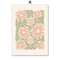 METYC| Coral Abstract  Shapes Art Canvas Painting 