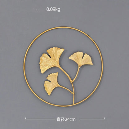 NORDVIC| Iron made Ginkgo Leaves Ornament 