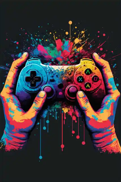 KORYGAM|Colorful Video Game Wall Art