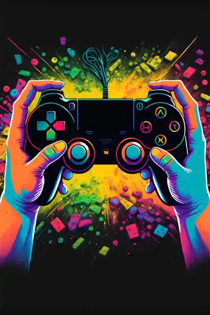 KORYGAM|Colorful Video Game Wall Art