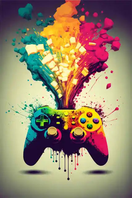 KORYGAM|Colorful Video Game Wall Art