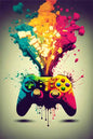 KORYGAM|Colorful Video Game Wall Art
