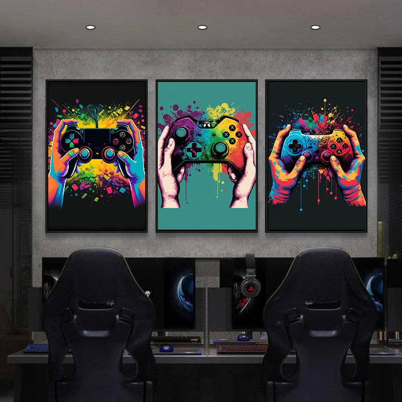 KORYGAM|Colorful Video Game Wall Art