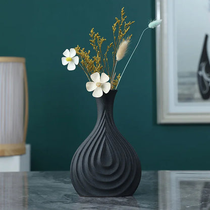 BYYOR| Black Ceramic Vase 