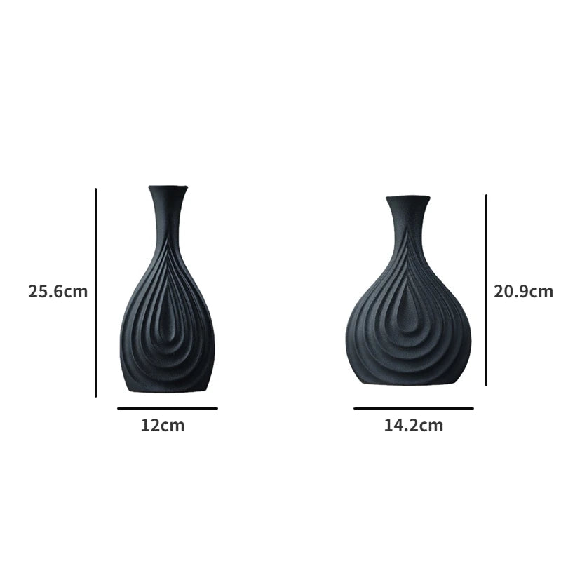 BYYOR| Black Ceramic Vase 
