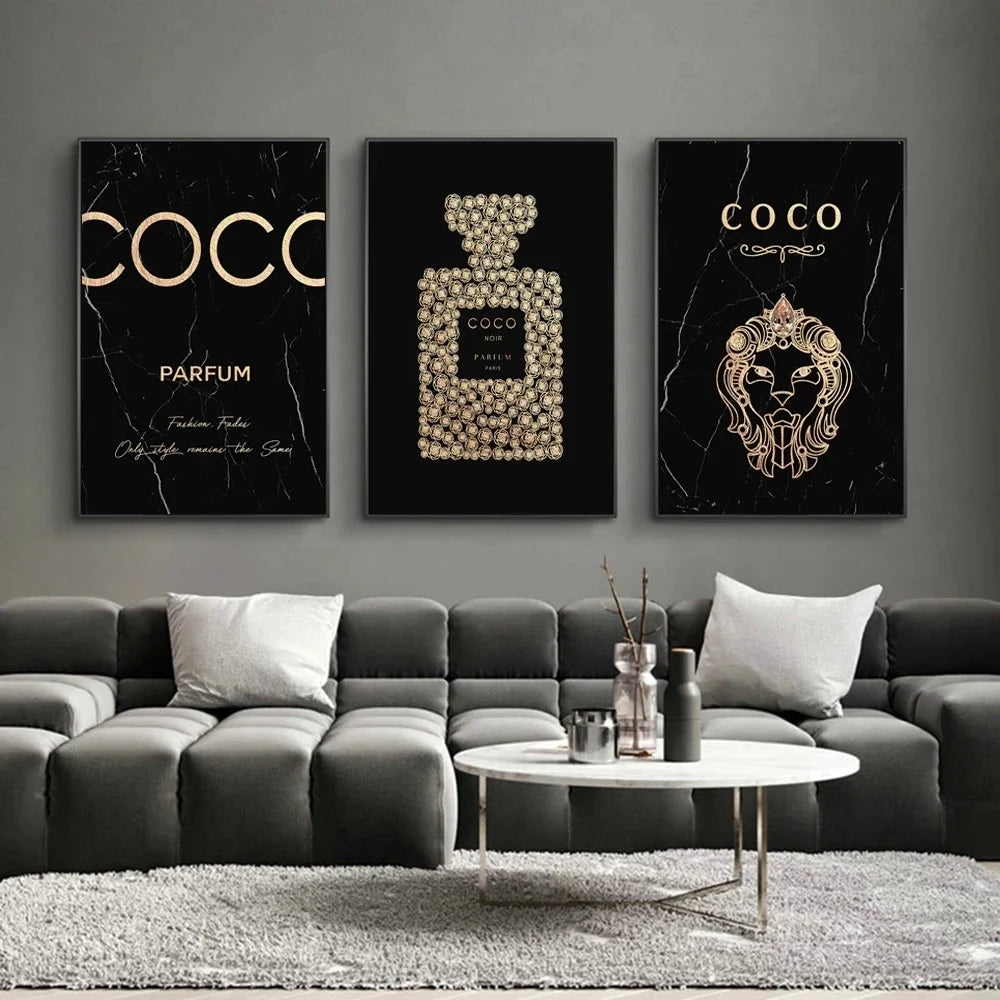 GOLDENN| Luxurious Perfume Canvas Painting