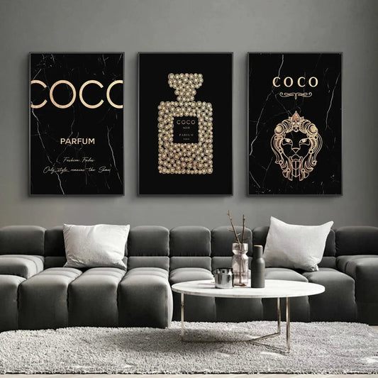 GOLDENN| Luxurious Perfume Canvas Painting