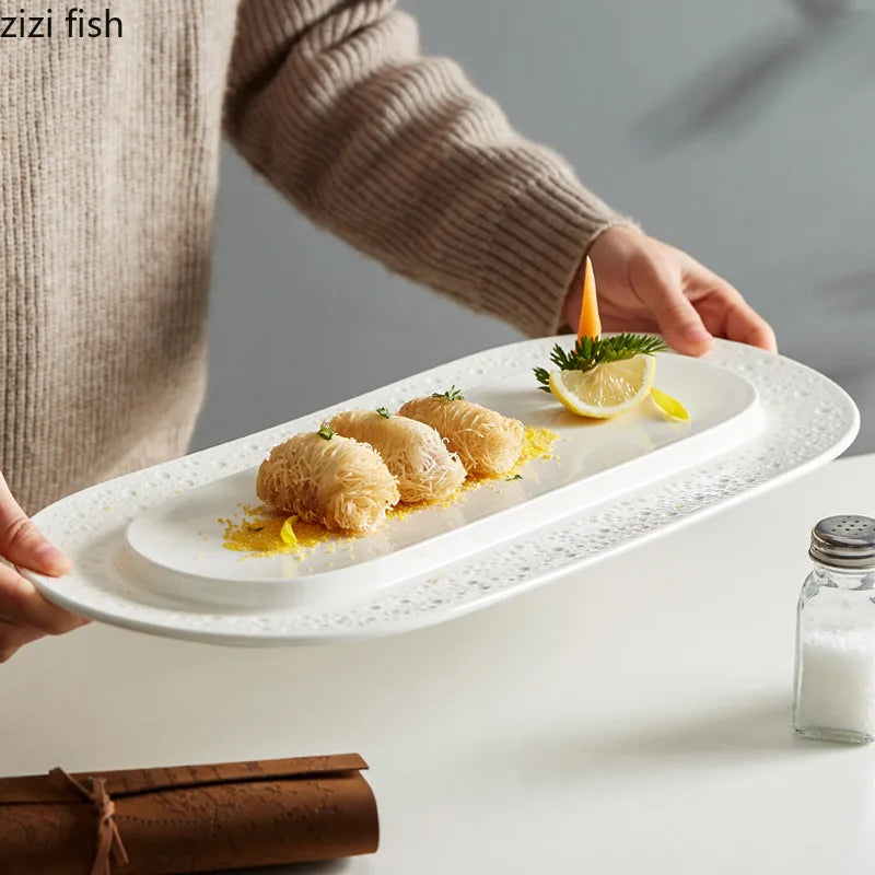 KANCUN| Rectangular CeramicDining Plate