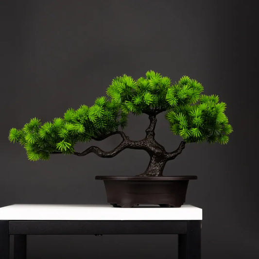 MANCURI| 27cm Artificial Pine Plants Bonsai Tree
