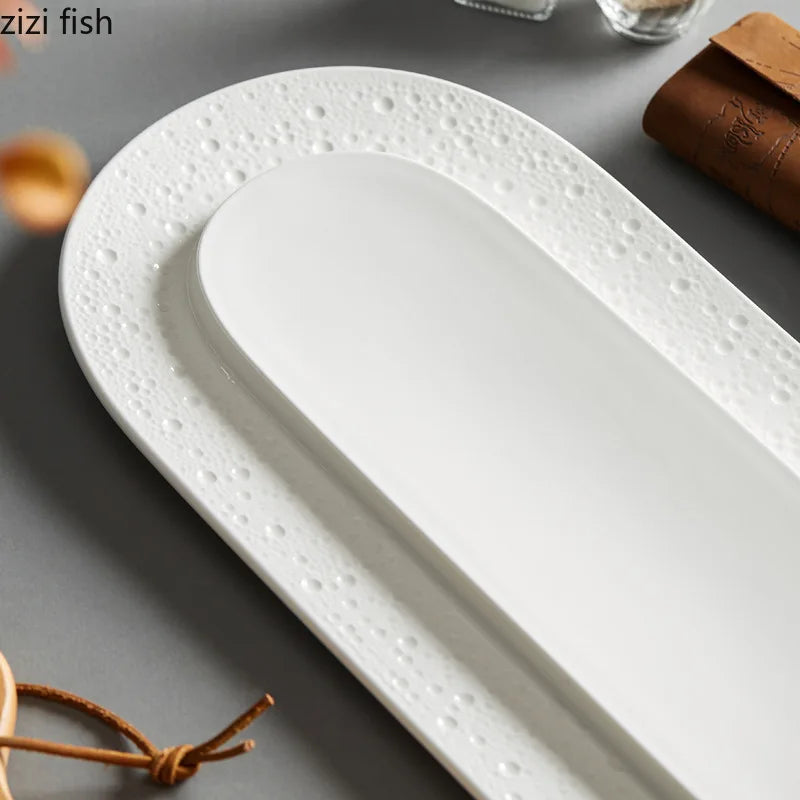 KANCUN| Rectangular CeramicDining Plate