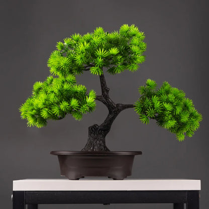 MANCURI| 27cm Artificial Pine Plants Bonsai Tree