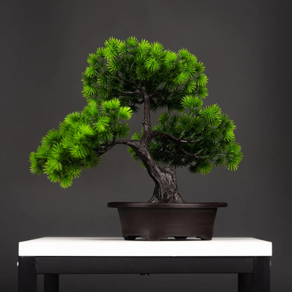MANCURI| 27cm Artificial Pine Plants Bonsai Tree