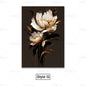 GOLDENN|Golden Black Plant Leaves Canvas Painting 