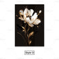 GOLDENN|Golden Black Plant Leaves Canvas Painting 