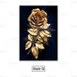 GOLDENN|Golden Black Plant Leaves Canvas Painting 
