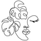 NORDVIC| Abstract Female Line Iron Wall Ornament 