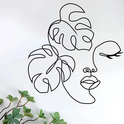 NORDVIC| Abstract Female Line Iron Wall Ornament 
