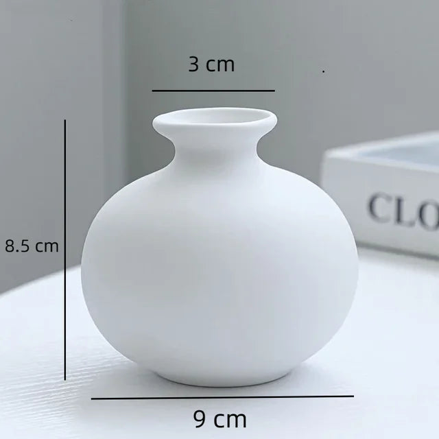 BABBO| Minimalist Small White Vase