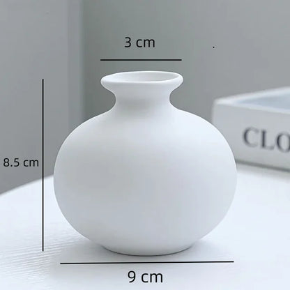 BABBO| Minimalist Small White Vase