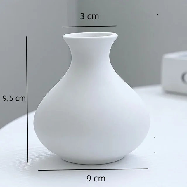 BABBO| Minimalist Small White Vase