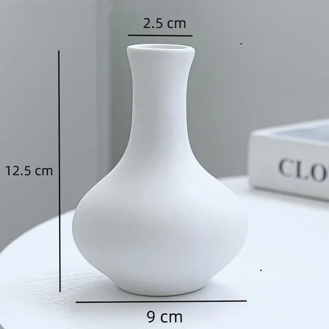 BABBO| Minimalist Small White Vase